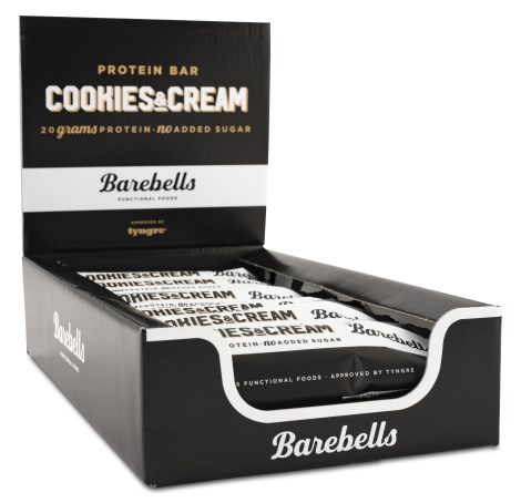 Pienoiskuva Barebells Protein Bar, Cookies & Cream, 12 kpl