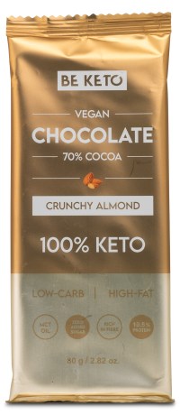 Pienoiskuva BeKeto KETO Chocolate, Chrunchy Almond, 80 g