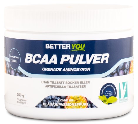 Pienoiskuva Better You BCAA Jauhe, Passionhedelm�/Mustikka, 250 g