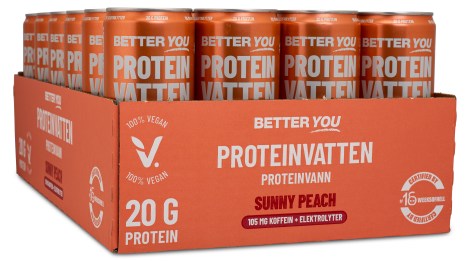Pienoiskuva Better You Proteiinivesi Elektrolyyteill�, Sunny Peach, 24 kpl