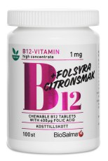BioSalma B12-vitamiini 1mg + Foolihappo 