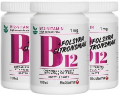 Pienoiskuva BioSalma B12-vitamiini 1mg + Foolihappo , 300 tablettia
