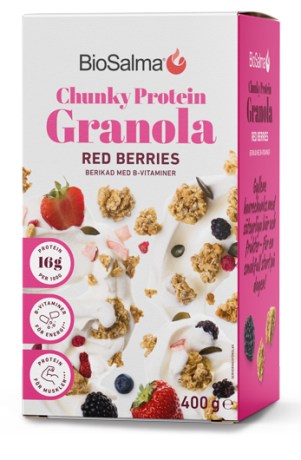 Pienoiskuva BioSalma Chunky Protein Granola, Punaiset Marjat, 400 g