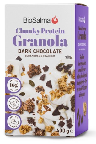 Pienoiskuva BioSalma Chunky Protein Granola, Dark chocolate, 400 g
