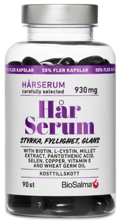 Pienoiskuva BioSalma HiusSeerumi Biotiini, L-kystiini ja Pantoteenihappo, 90 kapselia