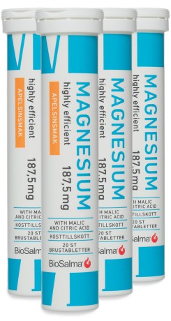 Pienoiskuva BioSalma Magnesium 187,5 mg, Appelsiini, 80 poretablettia