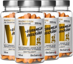 Pienoiskuva BioSalma Magnesium 350 mg + Kurkuma Inkiv��ri, 400 tablettia