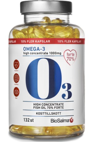 Pienoiskuva BioSalma Omega-3 Forte 70% 1000mg , 132 kapselia