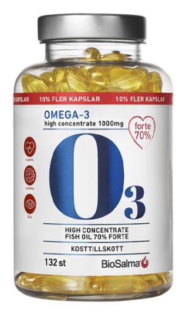 Pienoiskuva BioSalma Omega-3 Forte 70% 1000mg , 132 kapselia