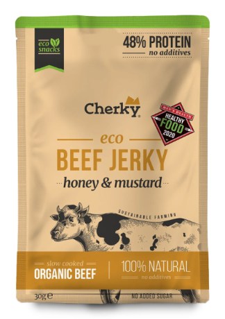 Pienoiskuva Cherky Foods Beef Jerky Eco, Honey & Mustard, 30 g
