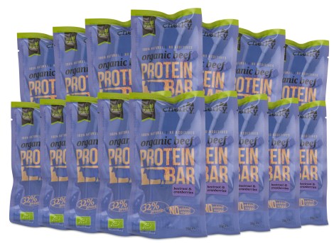 Pienoiskuva Cherky Foods Meat Bars Beef Eco, Beetroot & Cranberry, 16-pakkaus