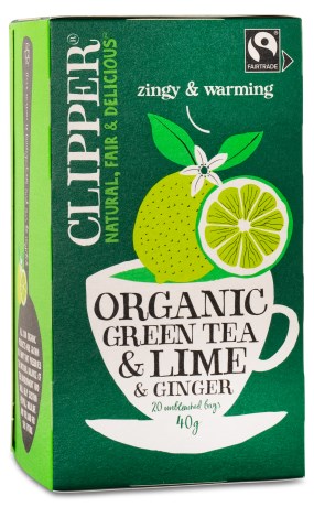 Clipper Green Tea Lime & Ginger EKO, Elintarvikkeet - Clipper