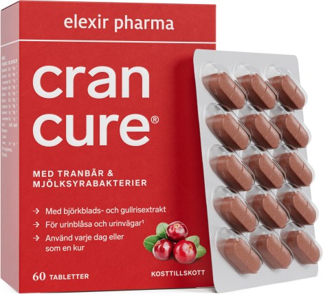Pienoiskuva Cran Cure Puolukka- & Karpalouute, 60 tablettia