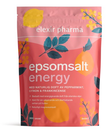 Pienoiskuva Elexir Pharma Epsom-Suola Tuoksulla, 1000g, Energy