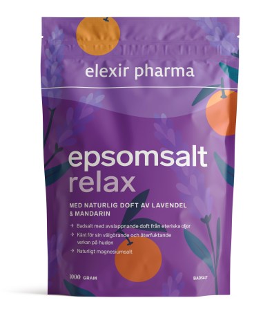 Pienoiskuva Elexir Pharma Epsom-Suola Tuoksulla, 1000g, Relax