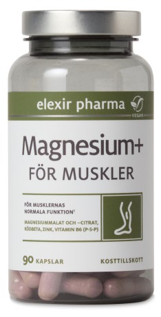 Pienoiskuva Elexir Pharma Magnesium+ Lihaksille, 90 kapselia
