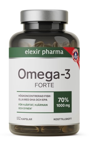 Pienoiskuva Elexir Pharma Omega-3 Forte, 132 kapselia
