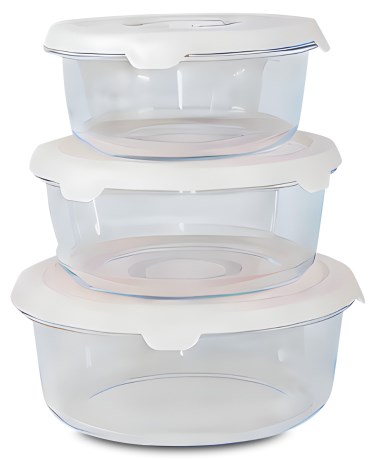 Pienoiskuva Foodecobox Lasinen Evsrasiasetti 3-in-1, Pyre, Valkoinen