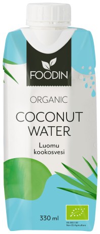 Pienoiskuva Foodin Kookosvesi Luomu, Maustamaton, 330 ml