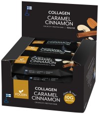 Pienoiskuva Foodin Collagen Protein Bar, Caramel Cinnamon, 12 kpl