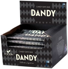 Pienoiskuva Foodin Dandy Candy Date Bar, Salmiak Liquorice, 18-pack