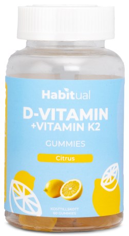 Pienoiskuva Habitual D-vitamiini-gummit, Sitrus, 60 Gummies