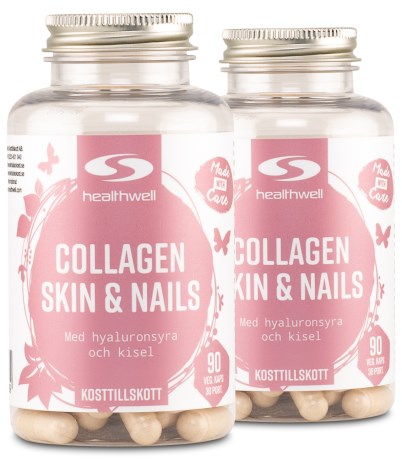 Pienoiskuva Healthwell Collagen Skin & Nails, 180 kapselia