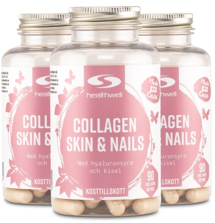 Pienoiskuva Healthwell Collagen Skin & Nails, 270 kapselia