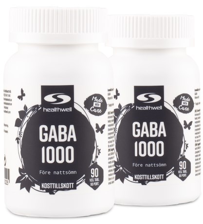 Pienoiskuva Healthwell GABA 1000, 180 tablettia
