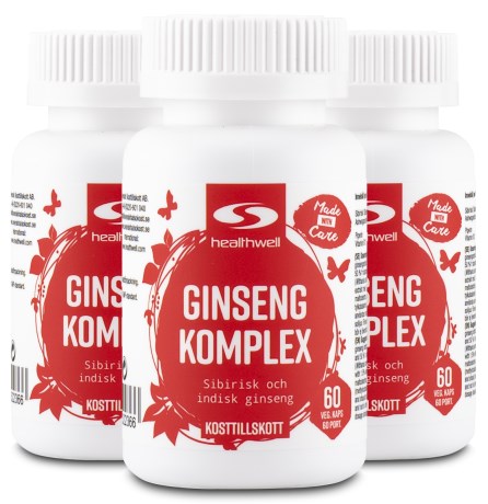 Pienoiskuva Healthwell Ginseng Kompleksi, 180 kapselia