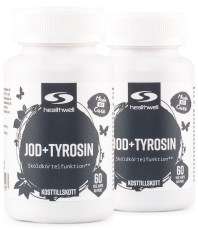Pienoiskuva Healthwell Jodi + Tyrosiini, 120 kapselia