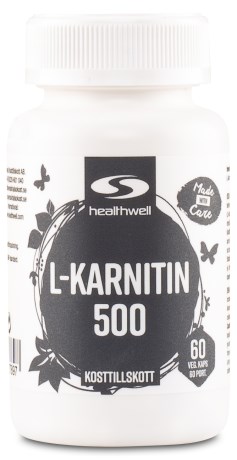 Healthwell L-karnitiini 500, Terveys & Hyvinvointi - Healthwell
