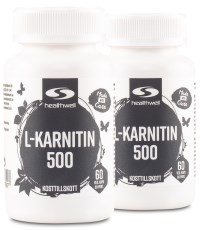 Pienoiskuva Healthwell L-karnitiini 500, 120 kapselia