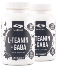 Pienoiskuva Healthwell L-Teaniini + GABA, 180 kapselia