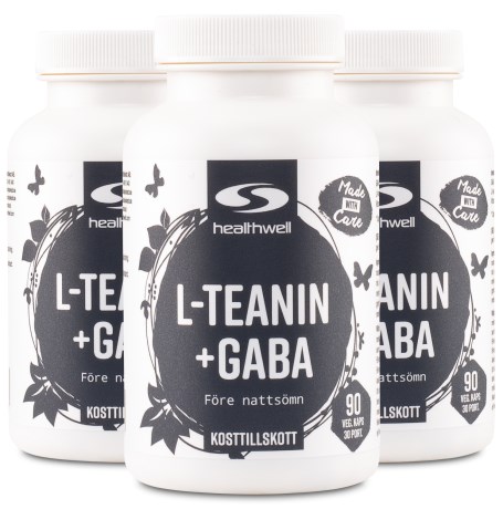 Pienoiskuva Healthwell L-Teaniini + GABA, 270 kapselia