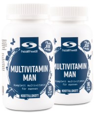Pienoiskuva Healthwell Monivitamiini Miehille, 180 kapselia