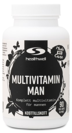 Pienoiskuva Healthwell Monivitamiini Miehille, 90 kapselia
