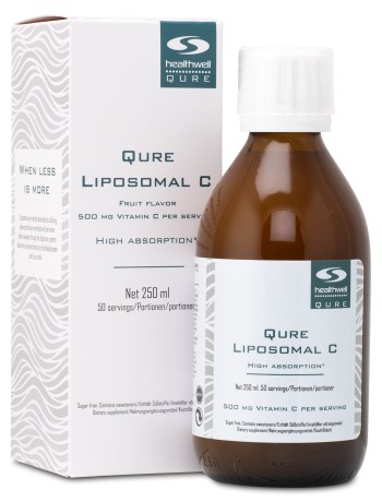 Pienoiskuva Healthwell QURE C Liposomi, Hedelmnmaku, 250 ml
