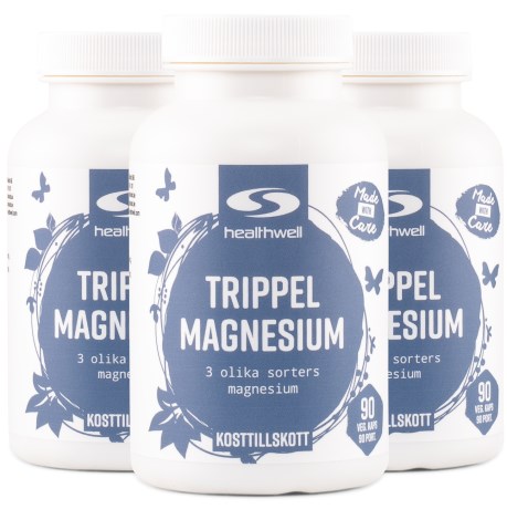 Pienoiskuva Healthwell Kolmoismagnesium, 270 kapselia