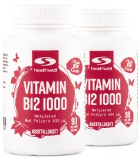 Pienoiskuva Healthwell B12 Vitamiini Metyloituna, 180 kapselia