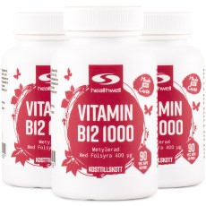 Pienoiskuva Healthwell B12 Vitamiini Metyloituna, 270 kapselia