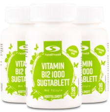 Pienoiskuva Healthwell B12-vitamiini 1000 imeskelytabletit , 270 tablettia