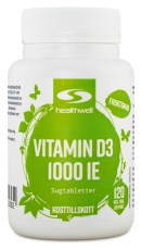 Healthwell D3-vitamiini-imeskelytabletit