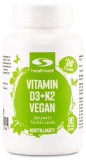 Healthwell D3+K2-Vitamiini Vegaani