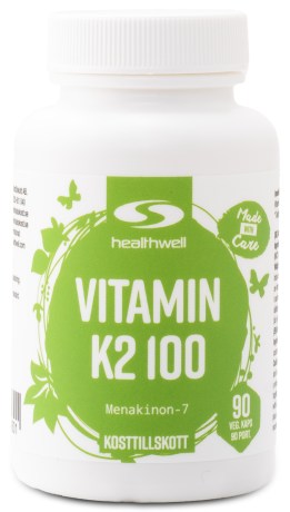 Pienoiskuva Healthwell K2-vitamiini 100, 90 kapselia