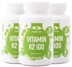 Pienoiskuva Healthwell K2-vitamiini 100, 270 kapselia