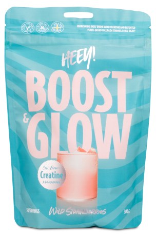 Pienoiskuva HEEY Boost & Glow, Creatine + Collagen, Wild Strawberry, 300 g