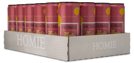 Pienoiskuva Homie Sooda Kofeiiniton, Strawberry/Lemonade, 24 kpl