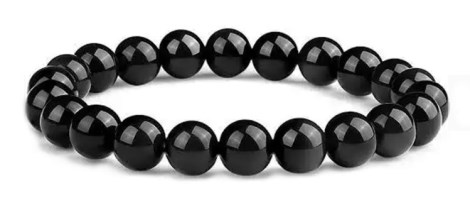 Kristallpunkten Rannekoru Onyx Musta 8 mm, Koti & Kotitalous - Kristallpunkten