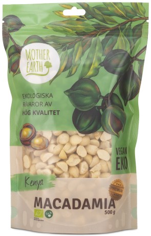 Pienoiskuva Mother Earth Premium Makadamianphkint, Raw & Eko, 500 g